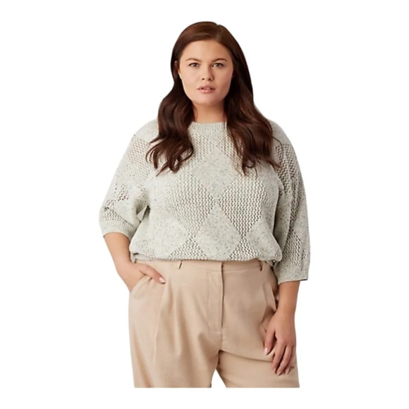 Hudson North Sweaters - Hudson North [S] Cropped Chunky Open Knit  Sweater